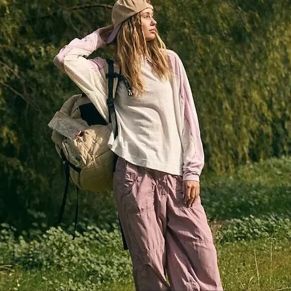 047 Free People All About It Long Sleeve Top Muted Mauve NWOT Size Medium - Picture 3 of 3